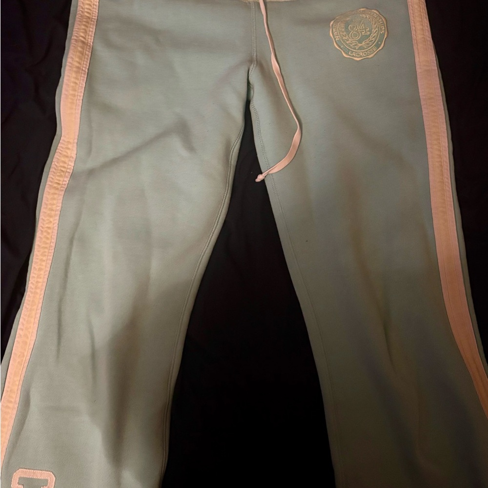 Light blue thick flared sweats